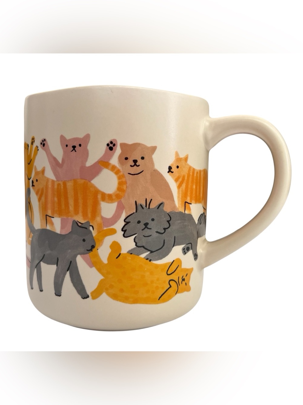 Opalhouse 16 Oz. Ivory Stoneware Coffee Cup Mug Collectible Cat Person Feline - Picture 2 of 11